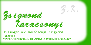 zsigmond karacsonyi business card